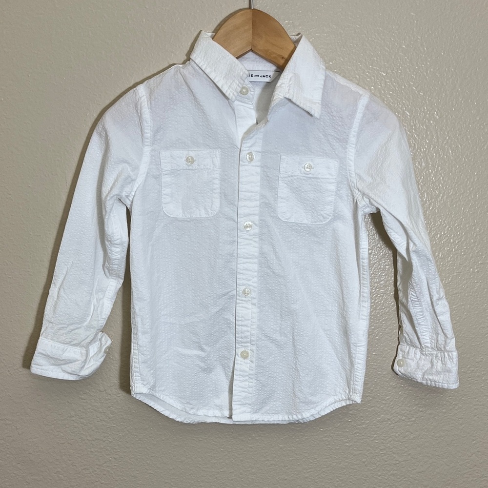 Janie and Jack White Button Down Cotton Shirt